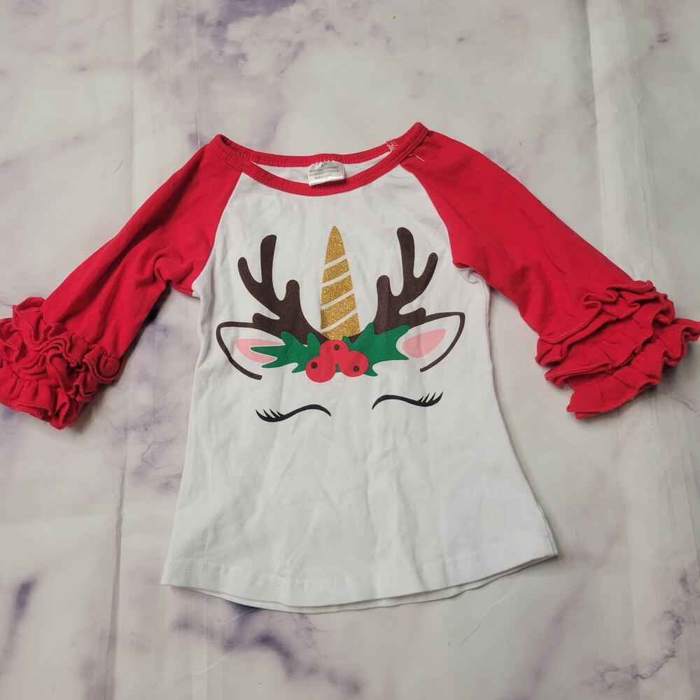 Unicorn Christmas Holiday Holiday Shirt Top
